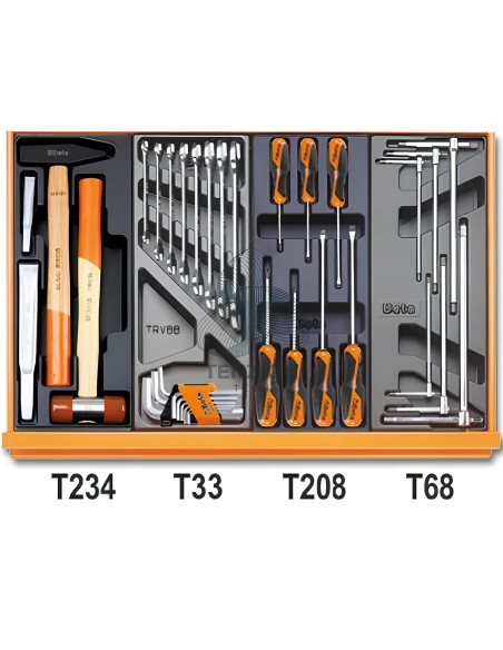 Assortimento 98 Utensili In Termoformato Rigido ABS Manutenzioni Industriali