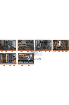 Assortimento 140 Utensili In Termoformato Rigido ABS Manutenzioni Industriali