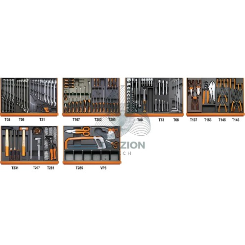 Assortimento 140 Utensili In Termoformato Rigido ABS Manutenzioni Industriali