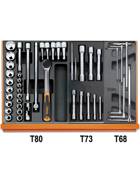 Assortimento 140 Utensili In Termoformato Rigido ABS Manutenzioni Industriali