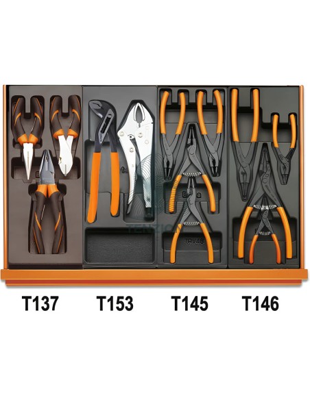 Assortimento 140 Utensili In Termoformato Rigido ABS Manutenzioni Industriali
