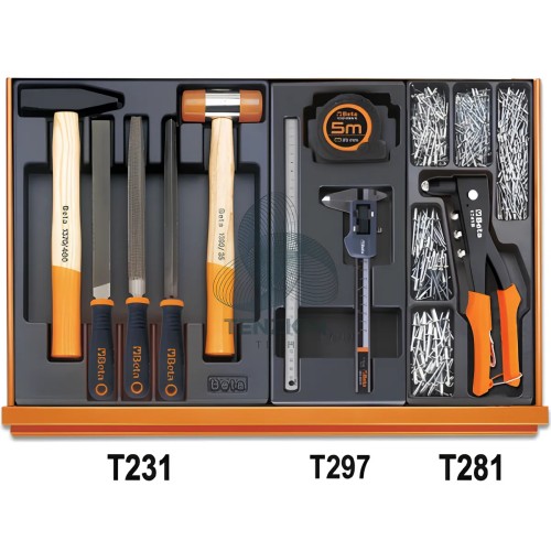 Assortimento 140 Utensili In Termoformato Rigido ABS Manutenzioni Industriali