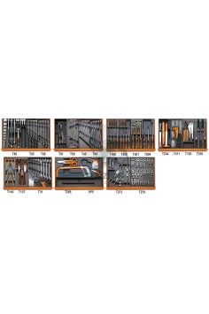 Assortimento 228 Utensili In Termoformato Rigido ABS Manutenzioni Industriali