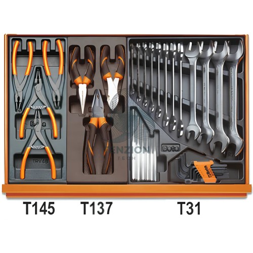 Assortimento 228 Utensili In Termoformato Rigido ABS Manutenzioni Industriali