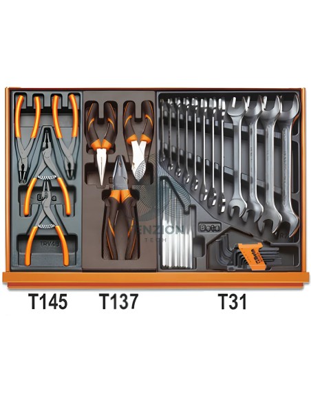 Assortimento 228 Utensili In Termoformato Rigido ABS Manutenzioni Industriali