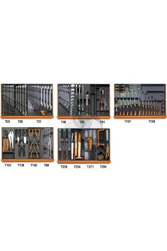 Assortimento 152 Utensili In Termoformato Rigido ABS Manutenzioni Industriali