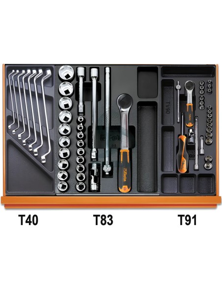 Assortimento 152 Utensili In Termoformato Rigido ABS Manutenzioni Industriali