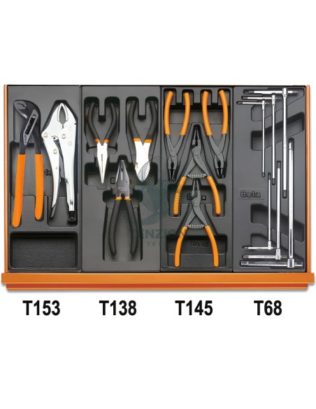 Assortimento 152 Utensili In Termoformato Rigido ABS Manutenzioni Industriali