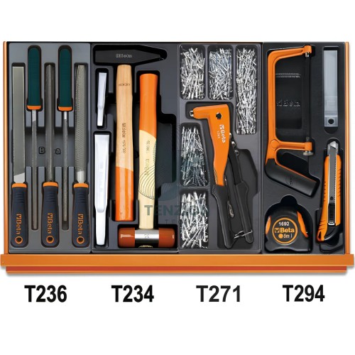 Assortimento 152 Utensili In Termoformato Rigido ABS Manutenzioni Industriali