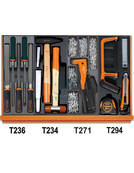 Assortimento 152 Utensili In Termoformato Rigido ABS Manutenzioni Industriali