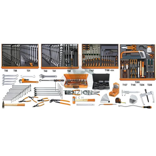 Assortimento 257 Utensili In Termoformato Rigido ABS Manutenzioni Industriali