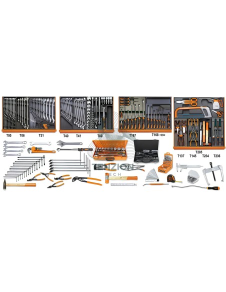 Assortimento 257 Utensili In Termoformato Rigido ABS Manutenzioni Industriali