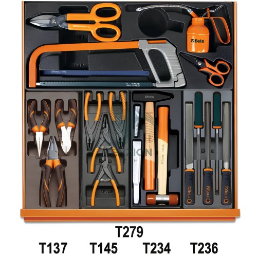 Assortimento 257 Utensili In Termoformato Rigido ABS Manutenzioni Industriali