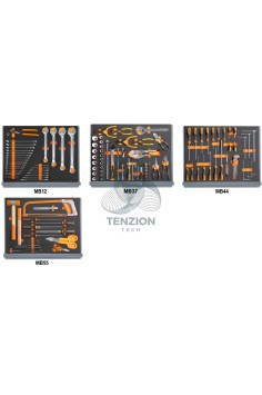 Assortimento 132 Utensili In Vassoio Morbido EVA Per Cassettiera C35 Manutenzioni Industriali