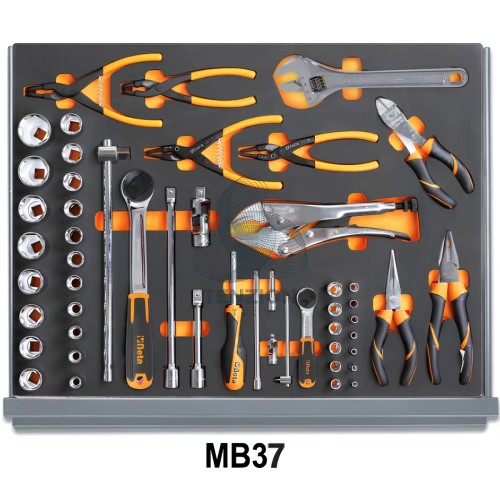 Assortimento 132 Utensili In Vassoio Morbido EVA Per Cassettiera C35 Manutenzioni Industriali