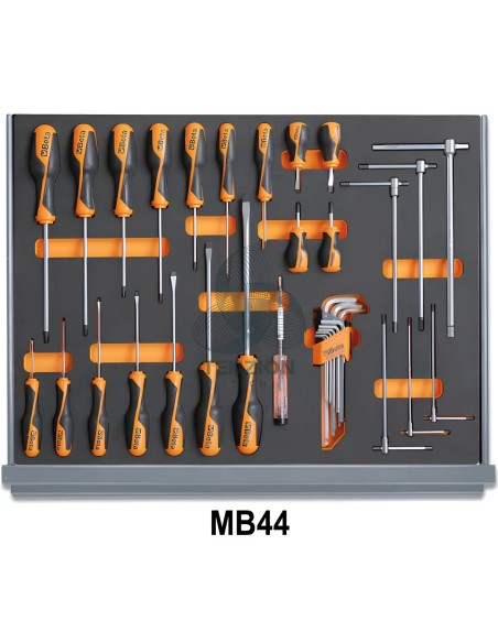 Assortimento 132 Utensili In Vassoio Morbido EVA Per Cassettiera C35 Manutenzioni Industriali