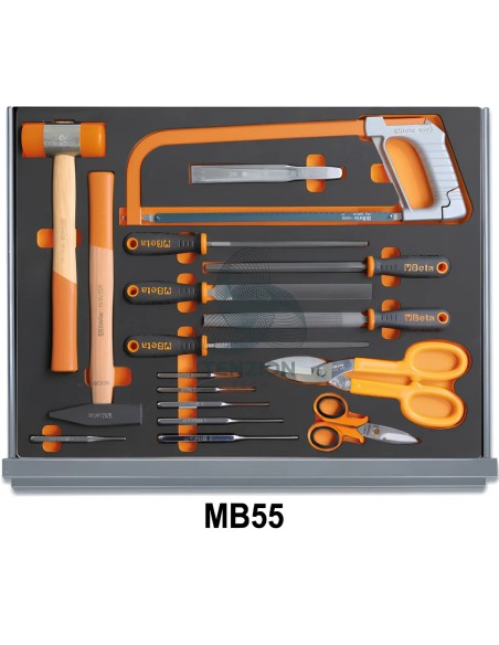 Assortimento 132 Utensili In Vassoio Morbido EVA Per Cassettiera C35 Manutenzioni Industriali