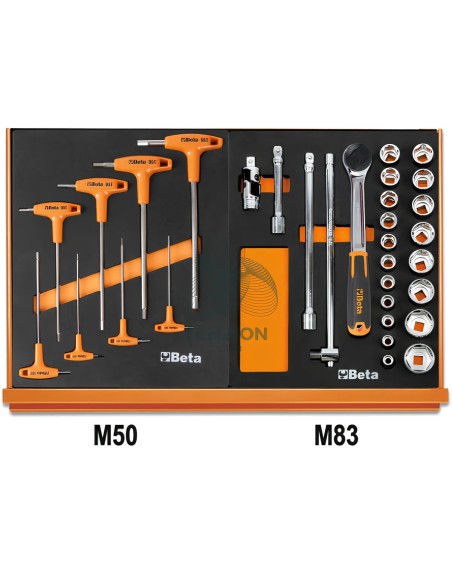 Assortimento 90 Utensili In Vassoio Morbido EVA Universali