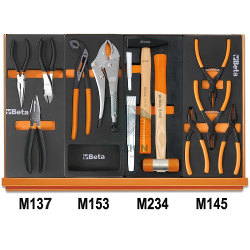 Assortimento 90 Utensili In Vassoio Morbido EVA Universali