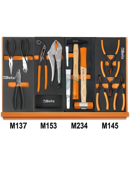 Assortimento 90 Utensili In Vassoio Morbido EVA Universali
