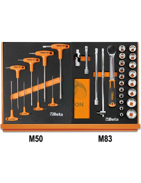 Assortimento 144 Utensili In Vassoio Morbido EVA Universali