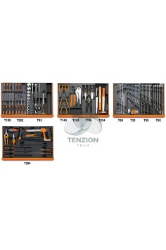 Assortimento 104 Utensili In Termoformato Rigido ABS Universali