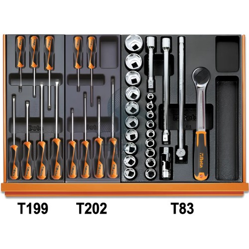 Assortimento 104 Utensili In Termoformato Rigido ABS Universali