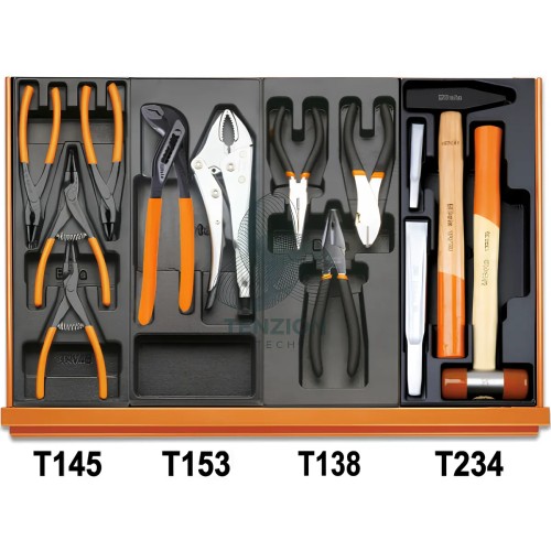 Assortimento 104 Utensili In Termoformato Rigido ABS Universali