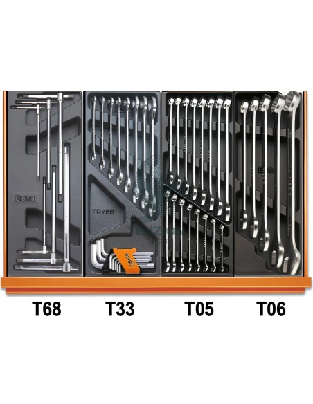 Assortimento 104 Utensili In Termoformato Rigido ABS Universali