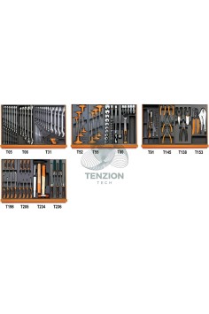 Assortimento 146 Utensili In Termoformato Rigido ABS Universali