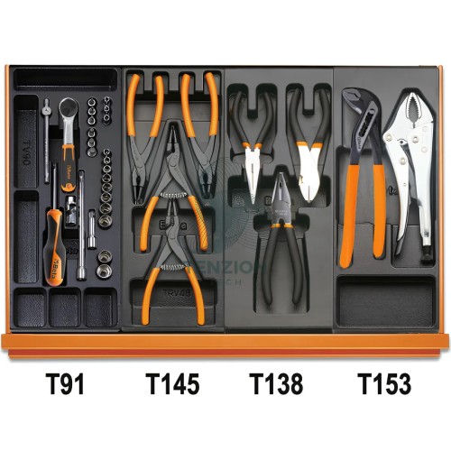 Assortimento 146 Utensili In Termoformato Rigido ABS Universali