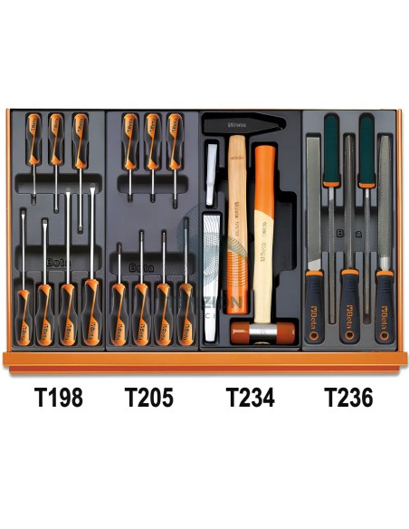 Assortimento 146 Utensili In Termoformato Rigido ABS Universali