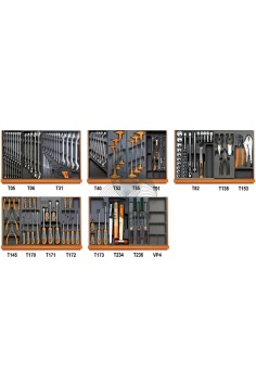 Assortimento 161 Utensili In Termoformato Rigido ABS Universali