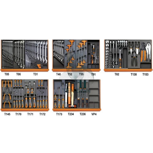 Assortimento 161 Utensili In Termoformato Rigido ABS Universali