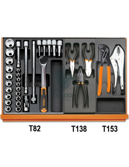 Assortimento 161 Utensili In Termoformato Rigido ABS Universali