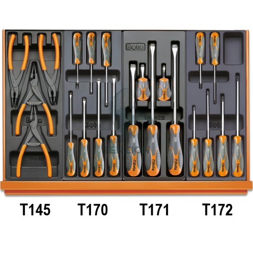 Assortimento 161 Utensili In Termoformato Rigido ABS Universali