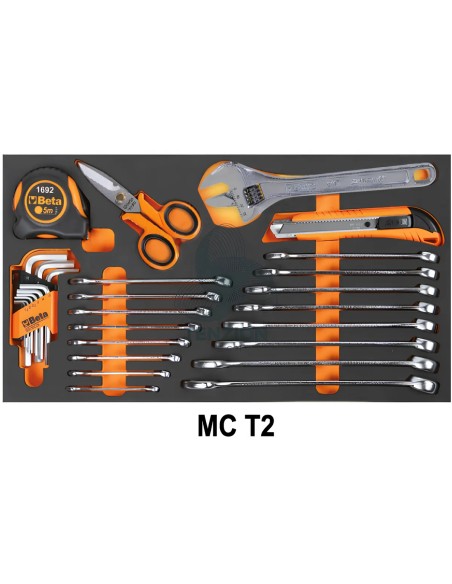 Assortimento 109 Utensili In Vassoio Morbido EVA Per Trolley C14 Universali