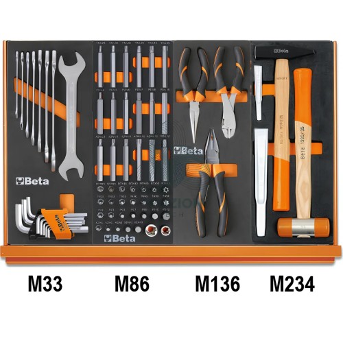 Assortimento 215 Utensili In Vassoio Morbido EVA Universali