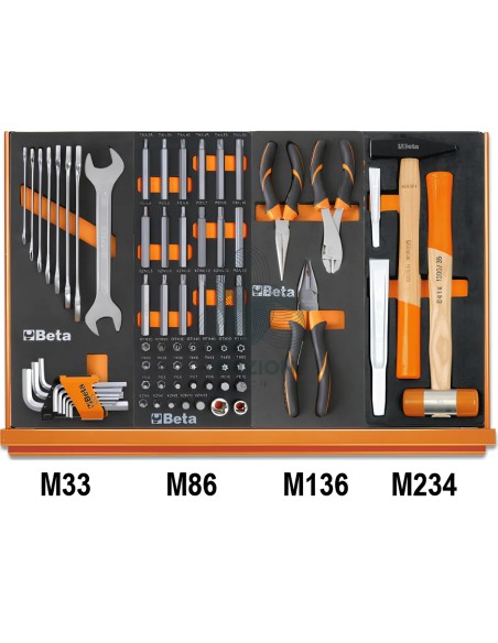 Assortimento 215 Utensili In Vassoio Morbido EVA Universali