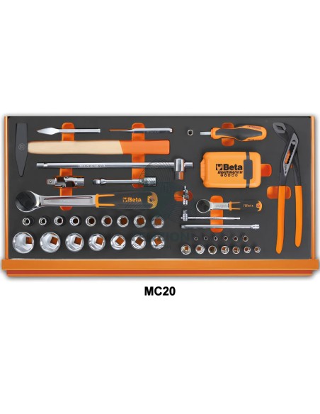 Assortimento 108 Utensili In Vassoio Morbido EVA Universali