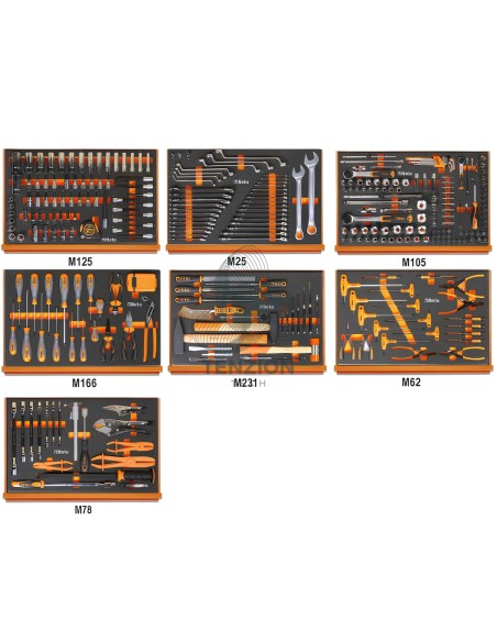 Assortimento 333 Utensili In Vassoio Morbido EVA Autoriparazioni