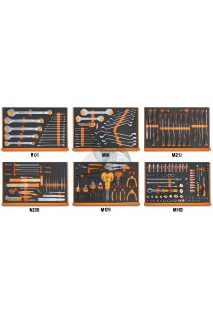 Assortimento 214 Utensili In Vassoio Morbido EVA Universali