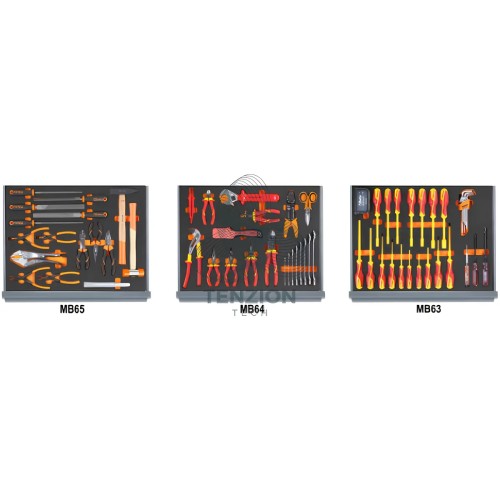 Assortimento 94 Utensili In Vassoio Morbido EVA Per Cassettiera C35 Elettrotecnica