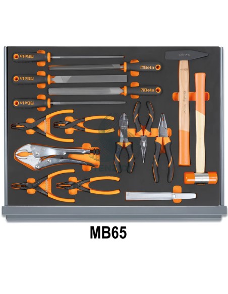 Assortimento 94 Utensili In Vassoio Morbido EVA Per Cassettiera C35 Elettrotecnica