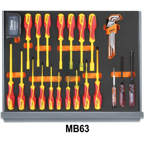 Assortimento 94 Utensili In Vassoio Morbido EVA Per Cassettiera C35 Elettrotecnica