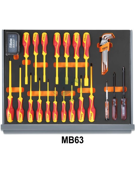 Assortimento 94 Utensili In Vassoio Morbido EVA Per Cassettiera C35 Elettrotecnica