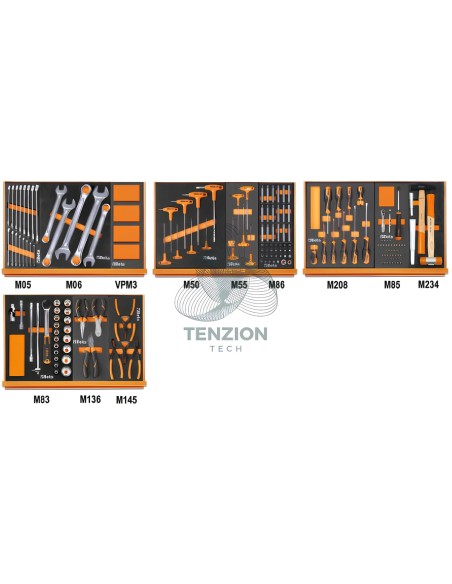 Assortimento 170 Utensili In Vassoio Morbido EVA Autoriparazioni