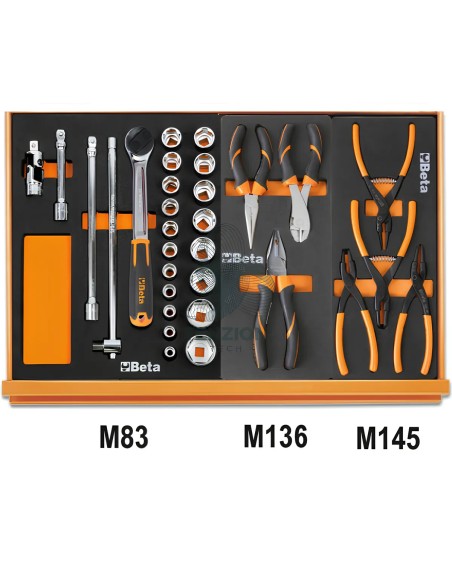 Assortimento 170 Utensili In Vassoio Morbido EVA Autoriparazioni