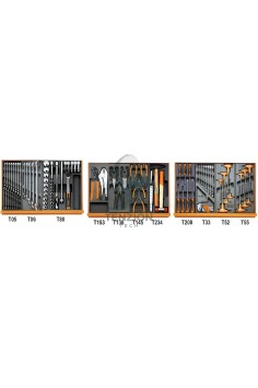 Assortimento 99 Utensili In Termoformato Rigido ABS Autoriparazioni