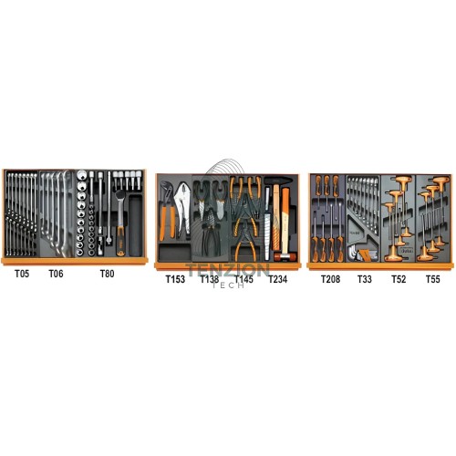 Assortimento 99 Utensili In Termoformato Rigido ABS Autoriparazioni
